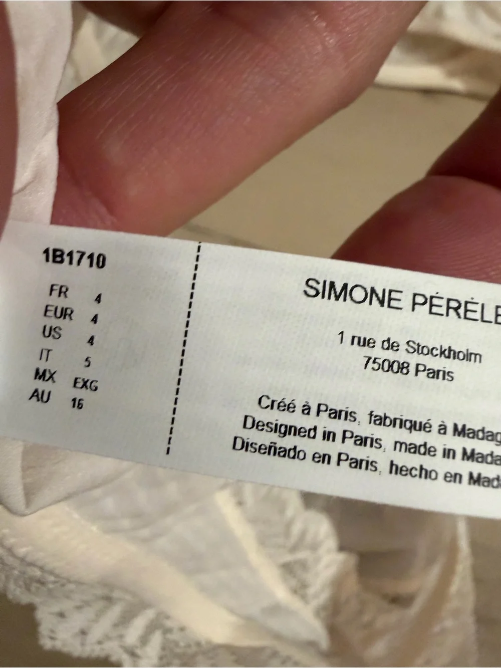 Simone Perele Underwire Plunge Candide 36E matching thong